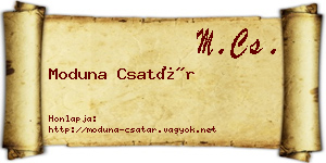 Moduna Csatár névjegykártya